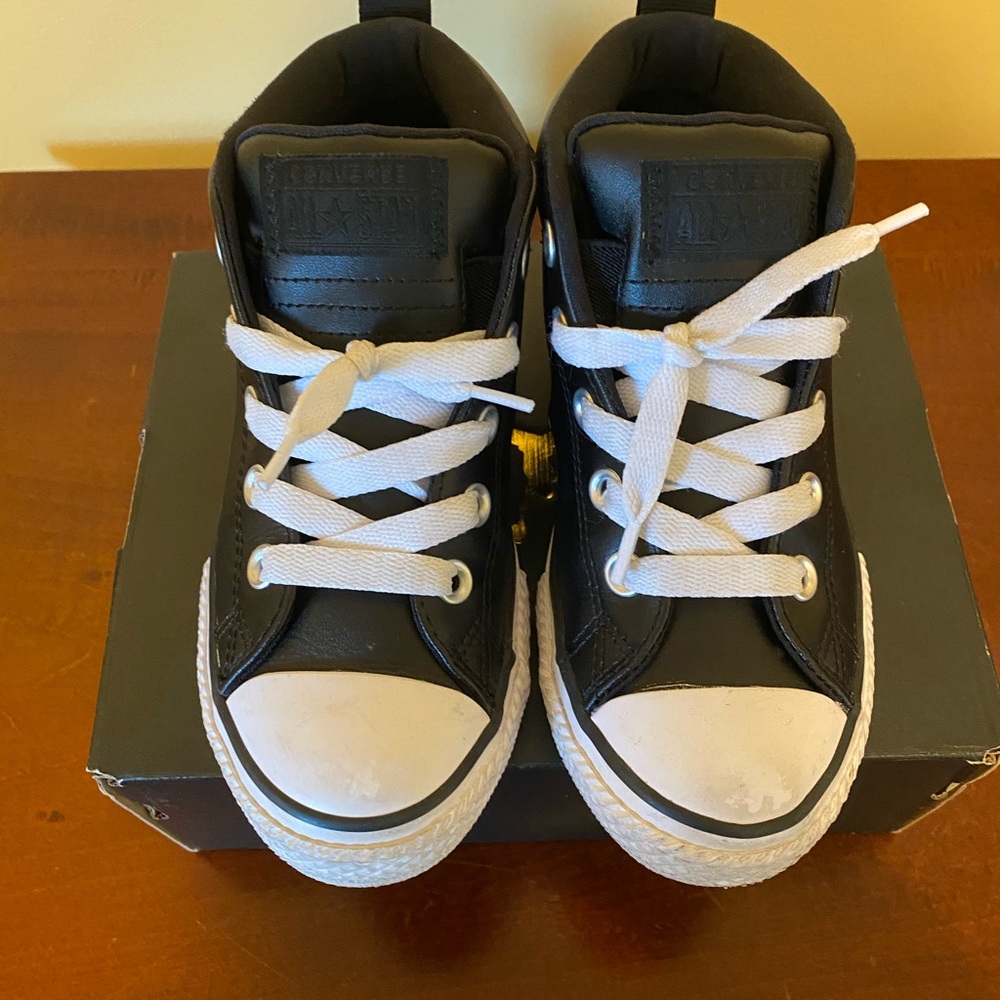 Boys Leather Converse Allstar